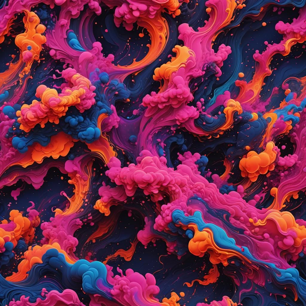 Abstract Surrealism: Mystical Energy Eruption