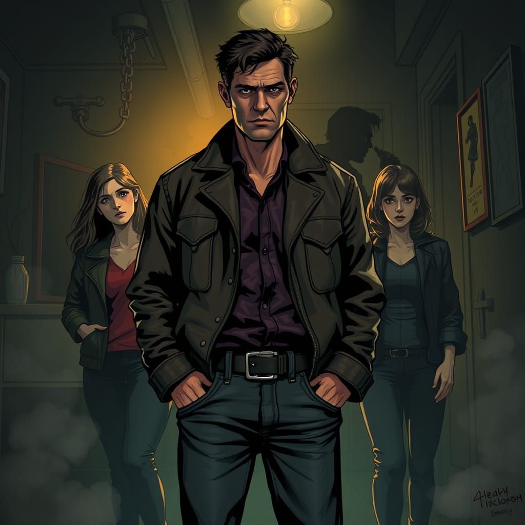 Mysterious Detective Confronts Haunting Memories in a Smoky,...