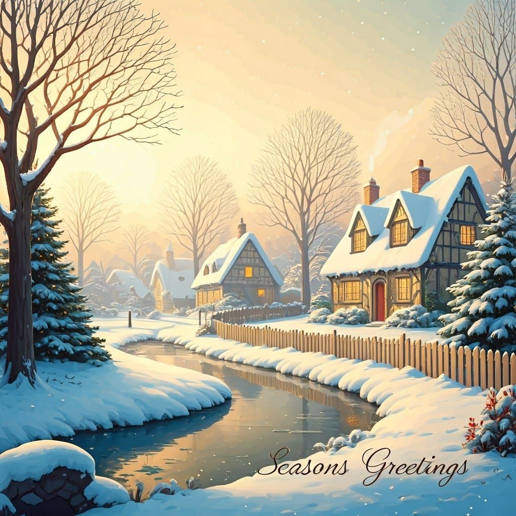 Winter Wonderland in Soft Watercolor