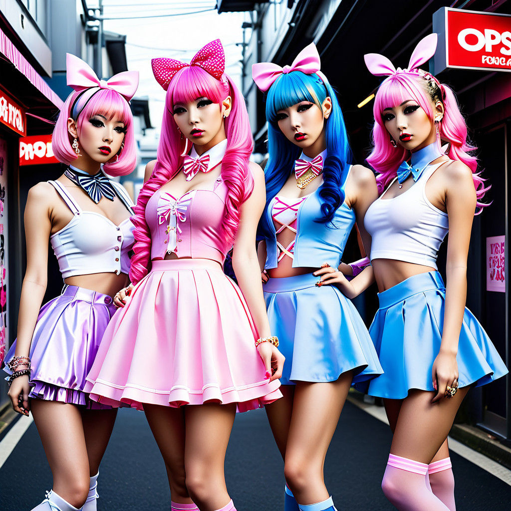 Kawaii Fashionistas Mix Harajuku Chic with Girly Gang Vibes