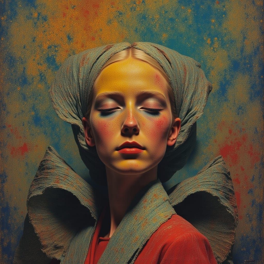 Colorful Dreamscape Portrait in Modern Art Style