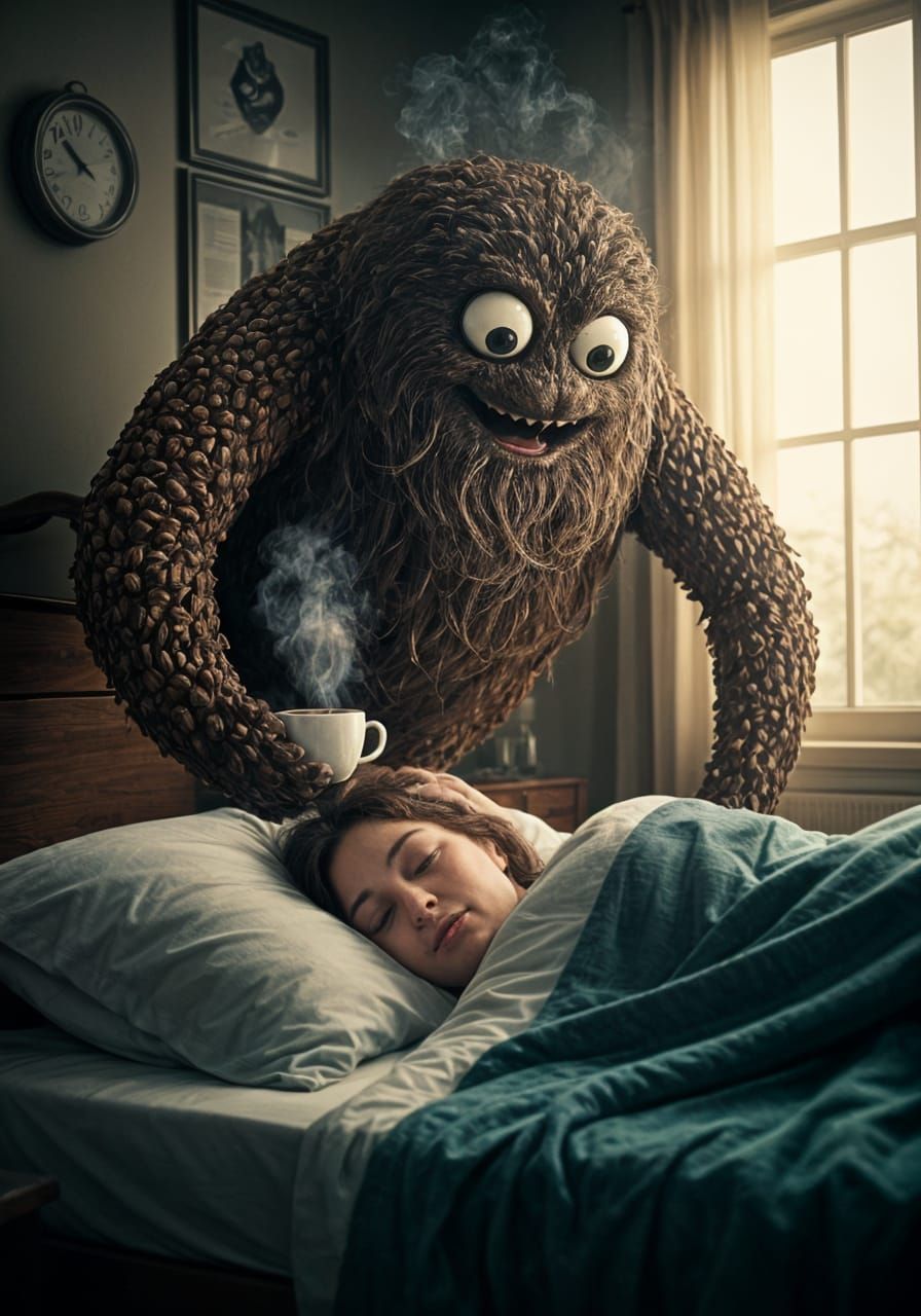 Coffee Bean Monster's Gentle Awakening: Low Angle View