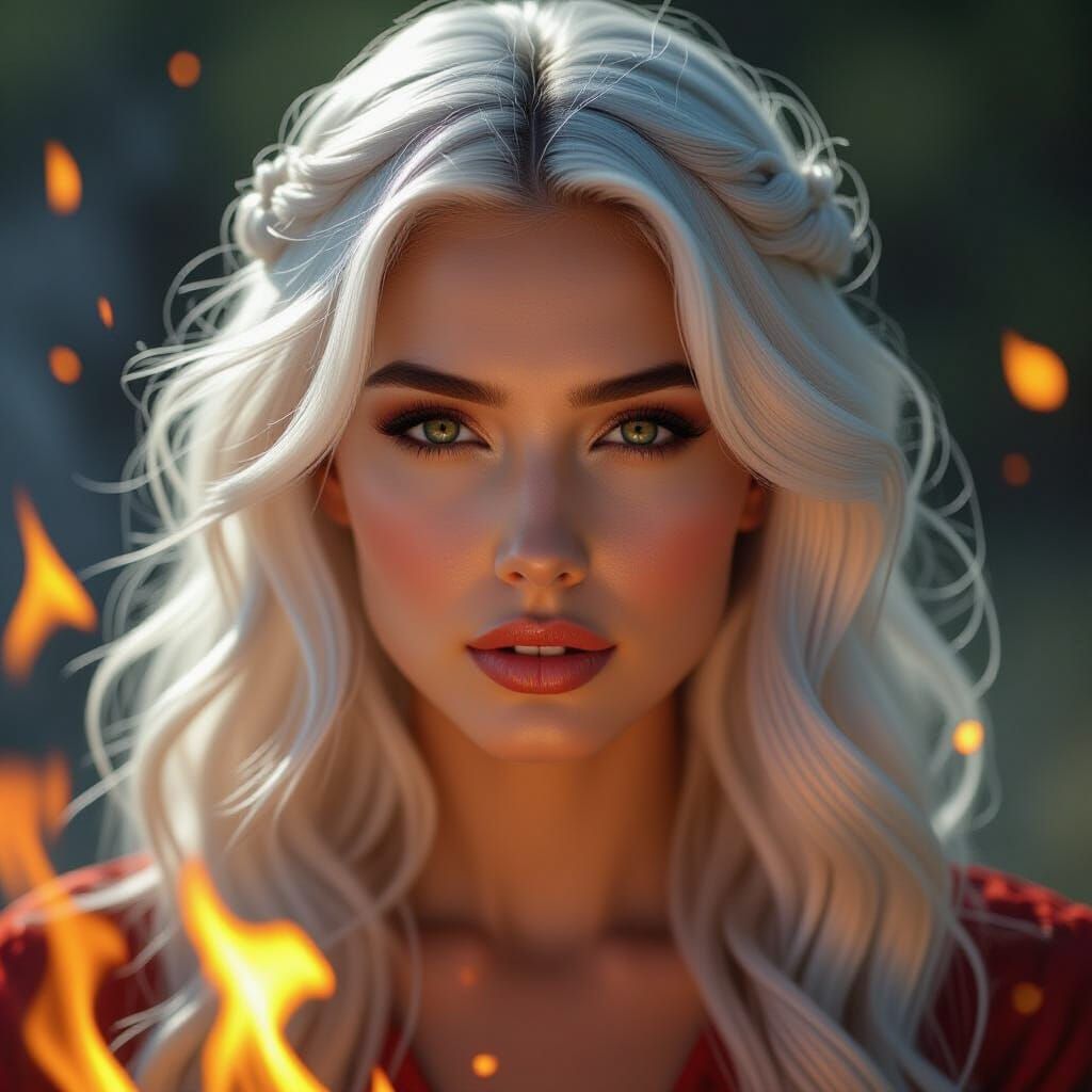 Dragon Woman Portrait in Photorealistic Style