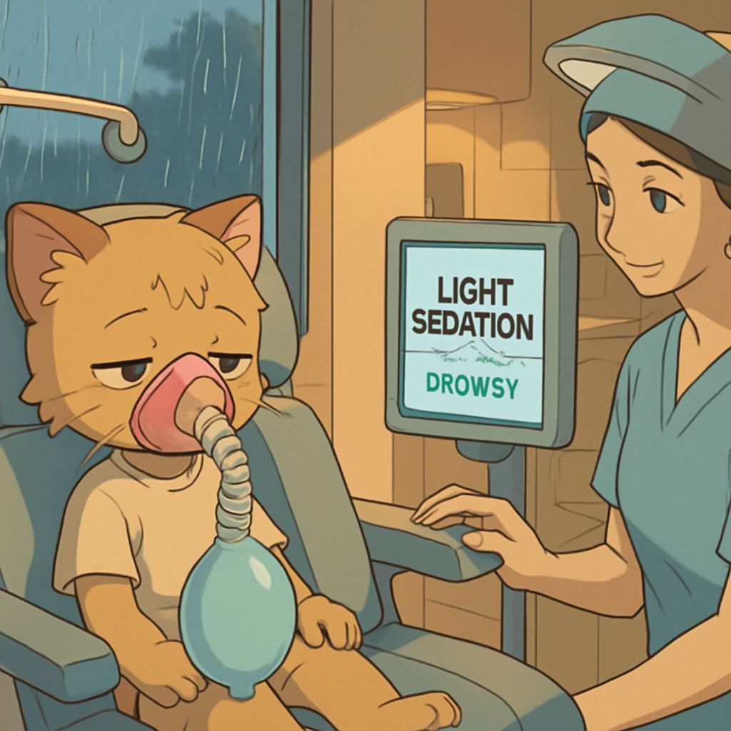 Anime Kitten Child in High-Tech Pediatric Surgery
