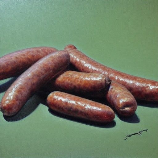 Sausage in Oil Painting Style