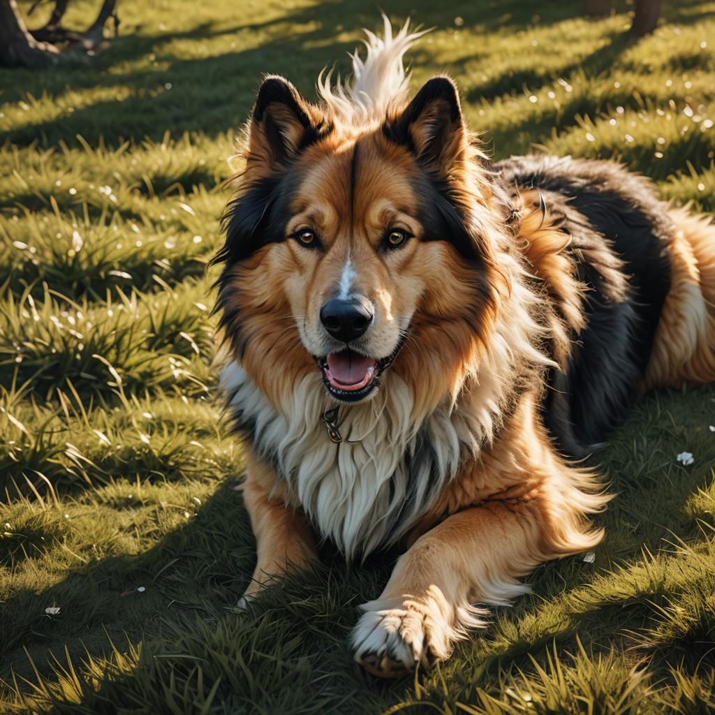 Fantasy Dog Portrait in Hyper-Realistic Digital Art