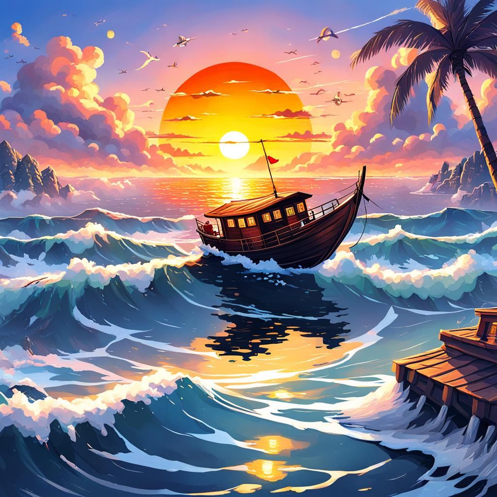 AI Interpretation of Emoji Landscape