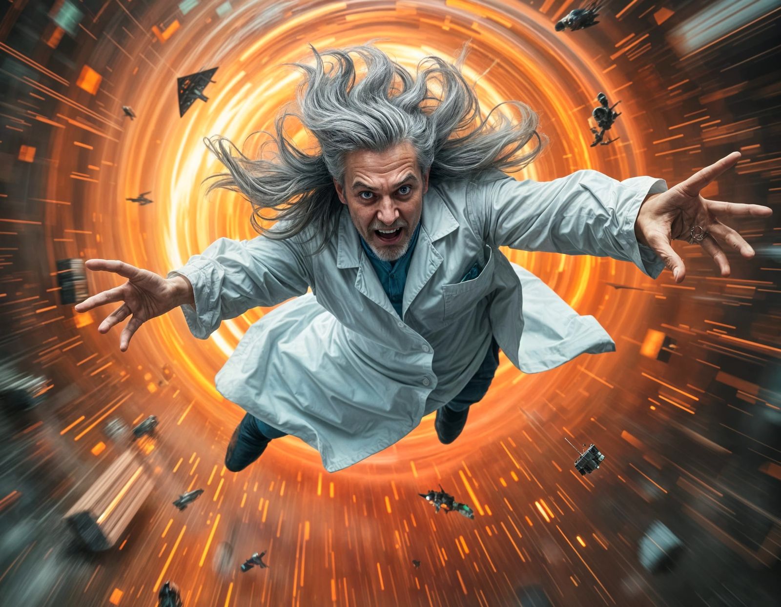 Mad Scientist Defies Gravity in a Time Vortex