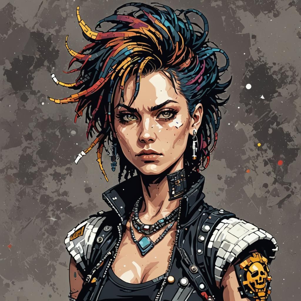 Pixel-style GLAM Punk