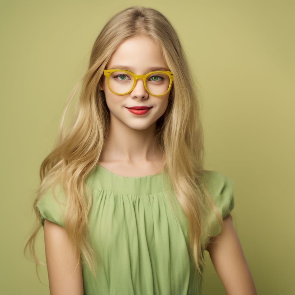 Beautiful Teen Model Portrait in Studio Lighting