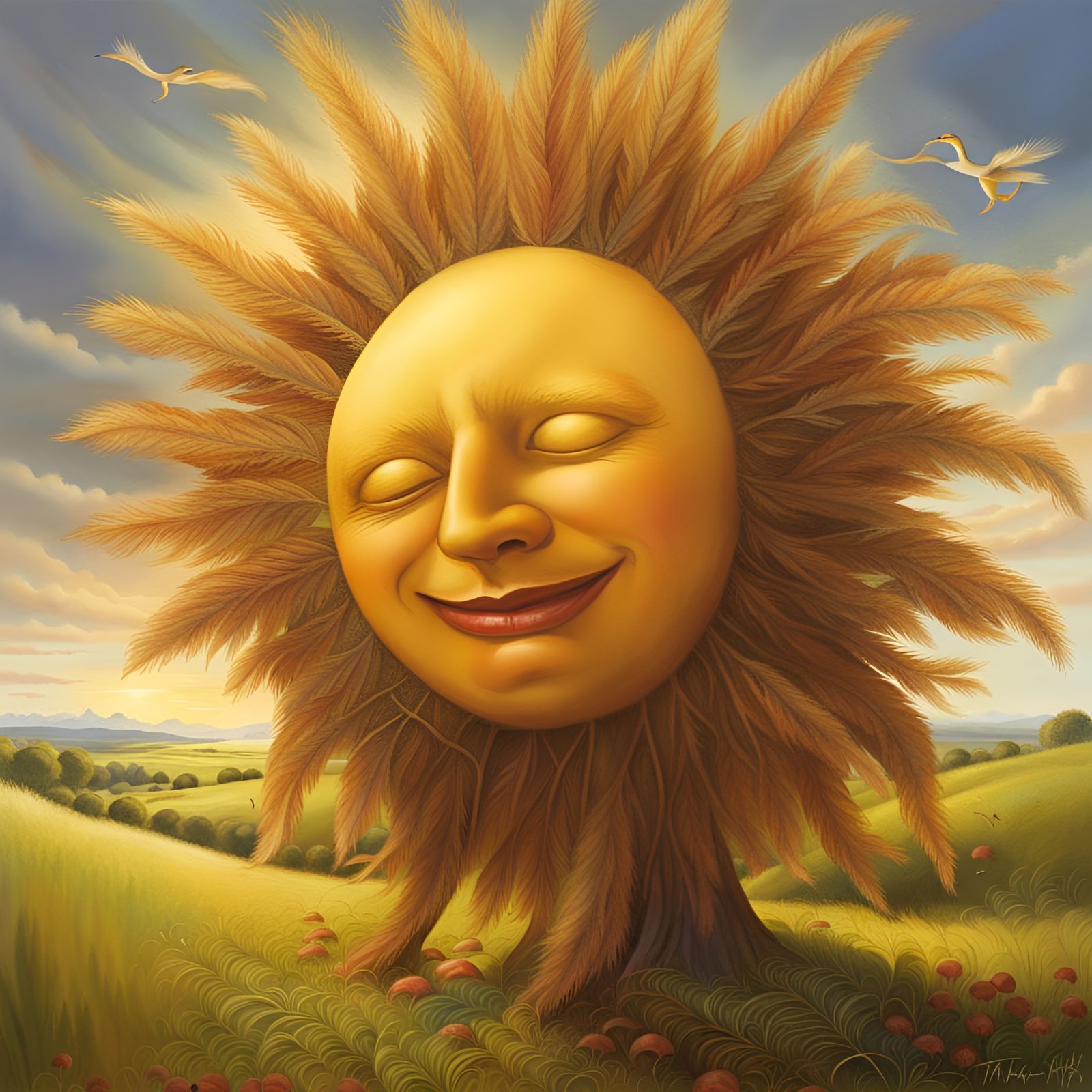 Haymaking in Sunshine: A Proverbial Scene