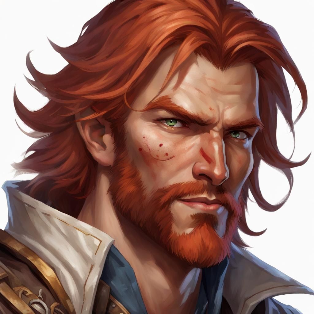 Sorcerer Portrait in Dark Fantasy Style