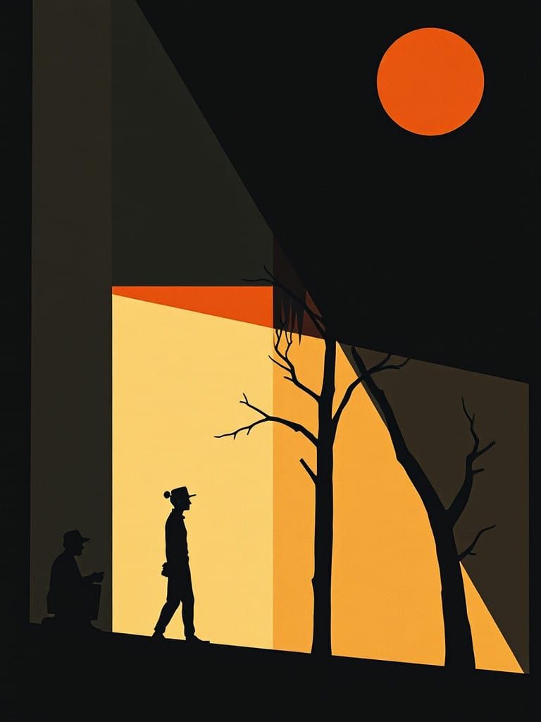 Minimalist Bauhaus Art in Constructivist Style