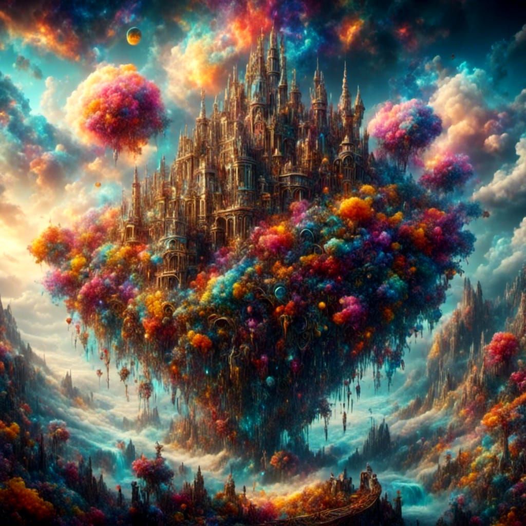 Epic Maximalist Digital Painting with Intricate Details