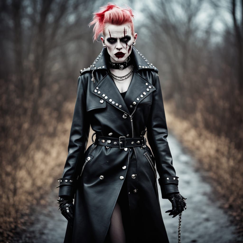 Gothic Horror Zombie Monkey Clown in Photography Style