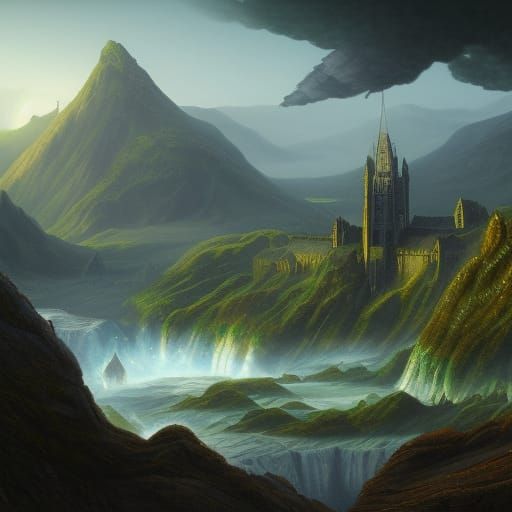 Fantastical Ireland Landscape in Detailed Matte Painting