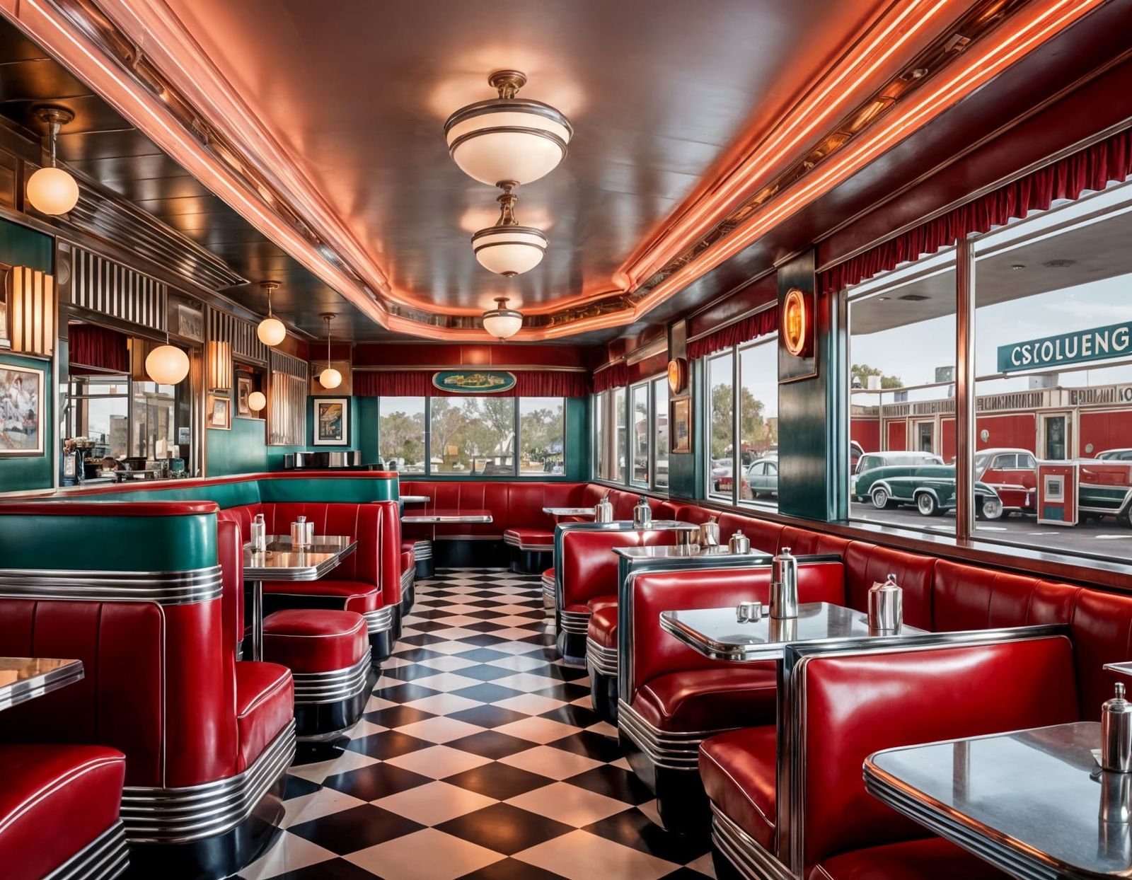 Art Deco Diner Design in 1930s Style