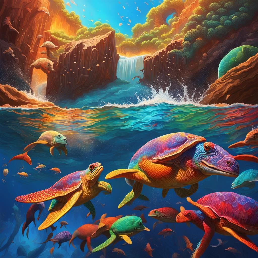 Dramatic Hyperrealistic Portrait with Colorful Accents