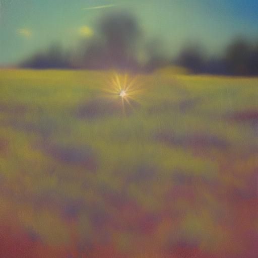 Sun glare through the mirror. Polaroid.