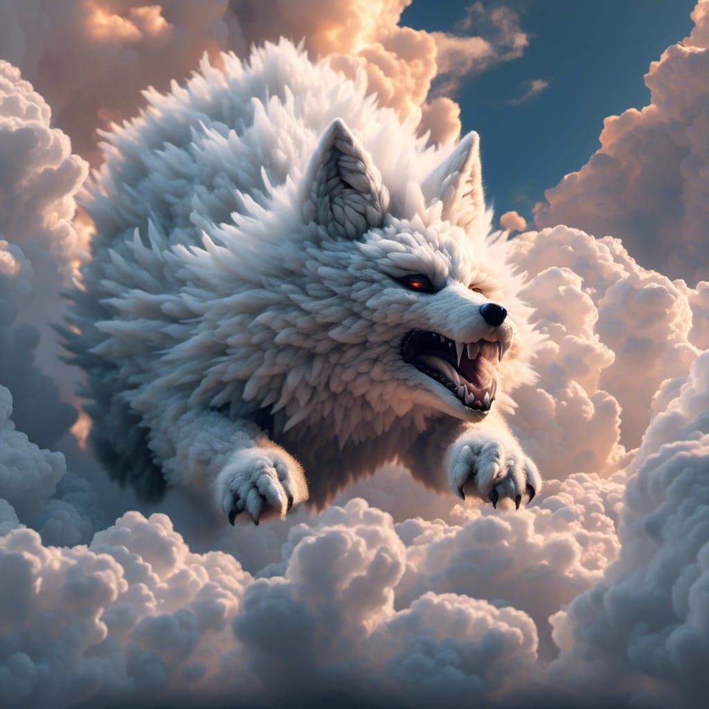 Demonic Cloud Fox: A Photorealistic Masterpiece