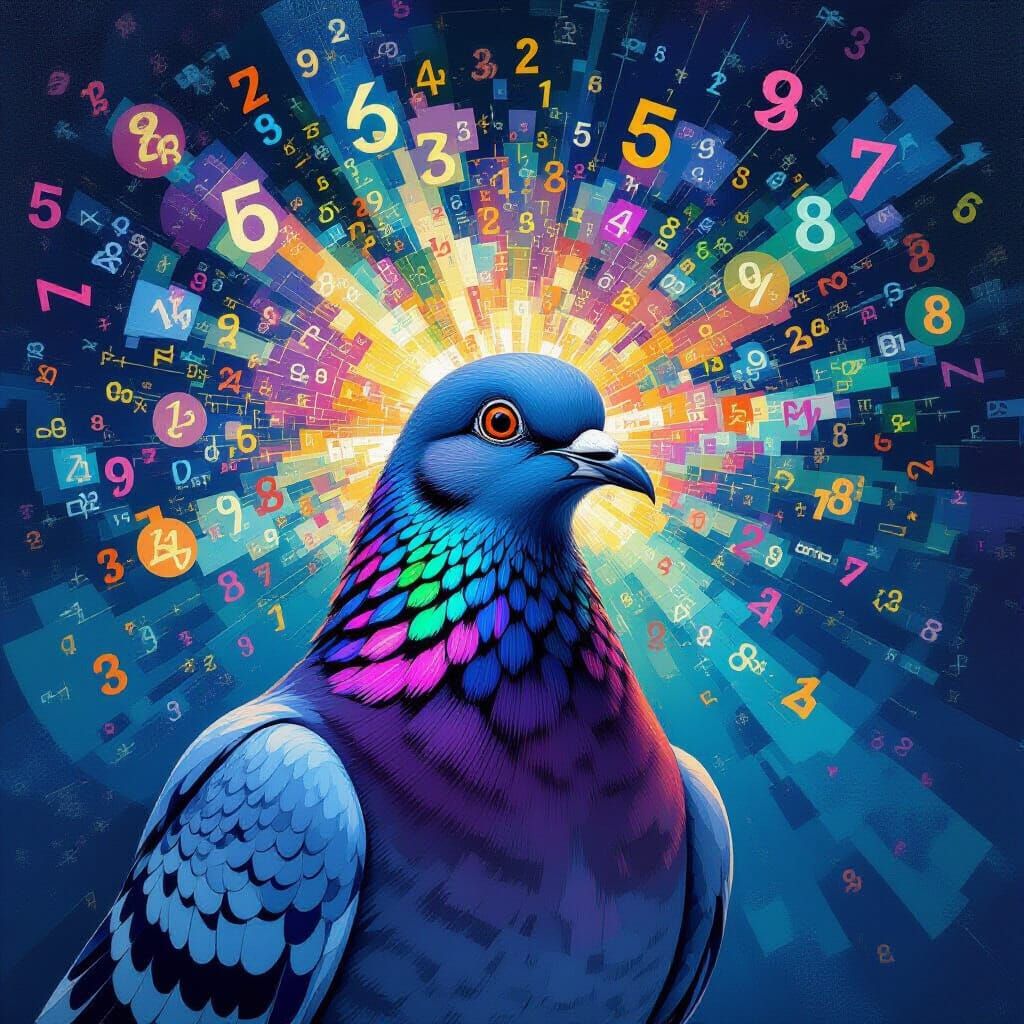 Intelligent Pigeon Deep In Abstract Mathematical Thought