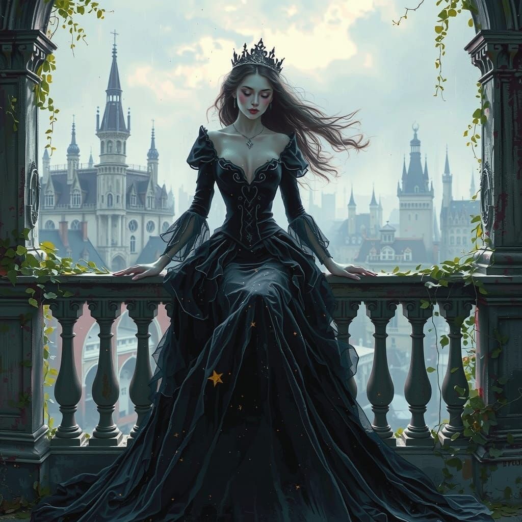 Spectral Queen Above Decaying Gothic City