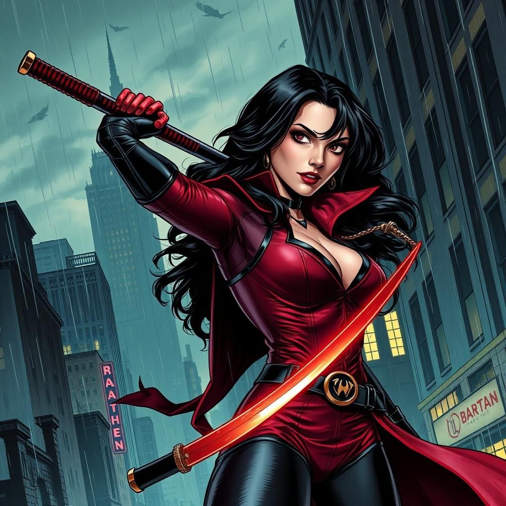 Heroine in Hell's Kitchen: A Comic Book Illustration