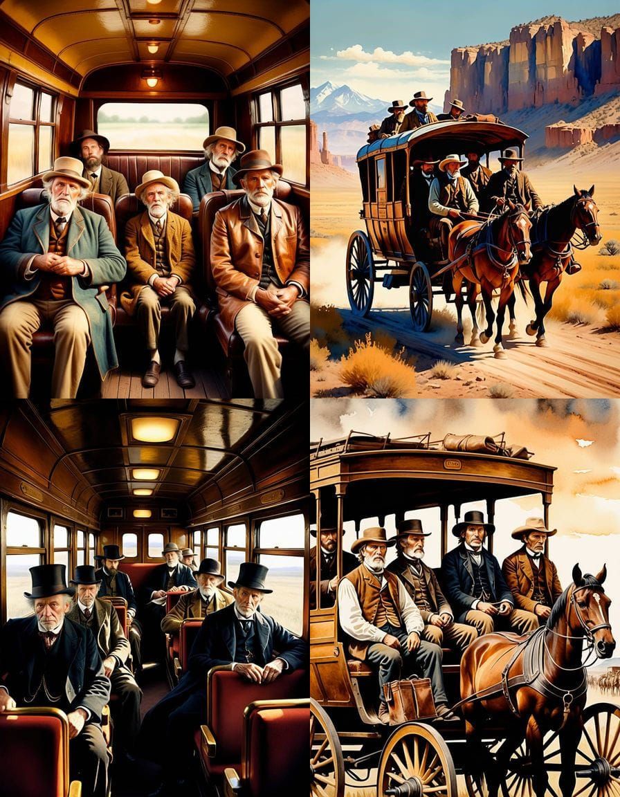 Victorian Carriage Overload: Nine Travelers in a Small Coach