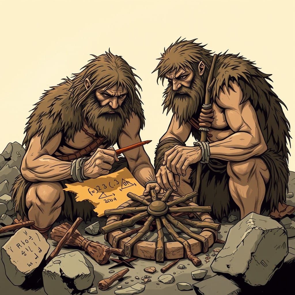 Primitive Pioneers of Engineering: Cavemen Reimagine the Whe...