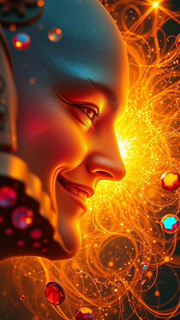 Evolving Shape: A Surrealist Gemstone Fantasy