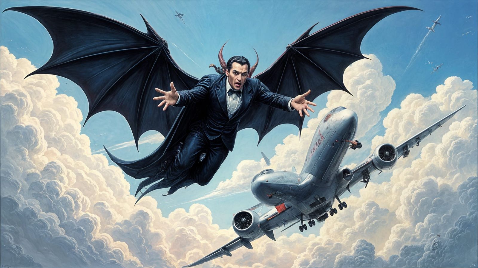 Supernatural Dracula Catches Airliner in Mid-Air