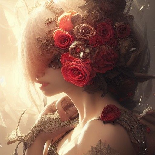 Goddess with Golden Snake in Hyper-Detailed Style