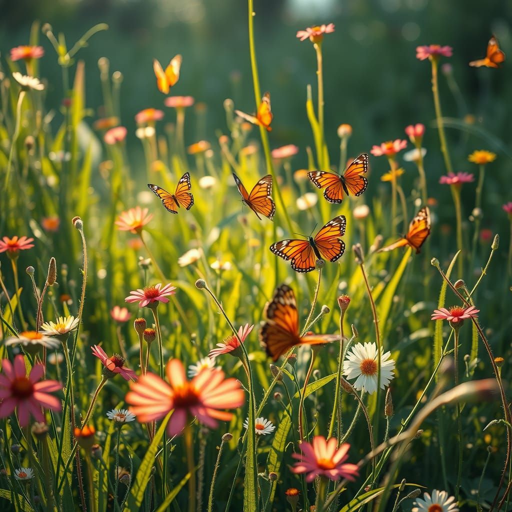 Kaleidoscope Meadow: A Digital Matte Painting