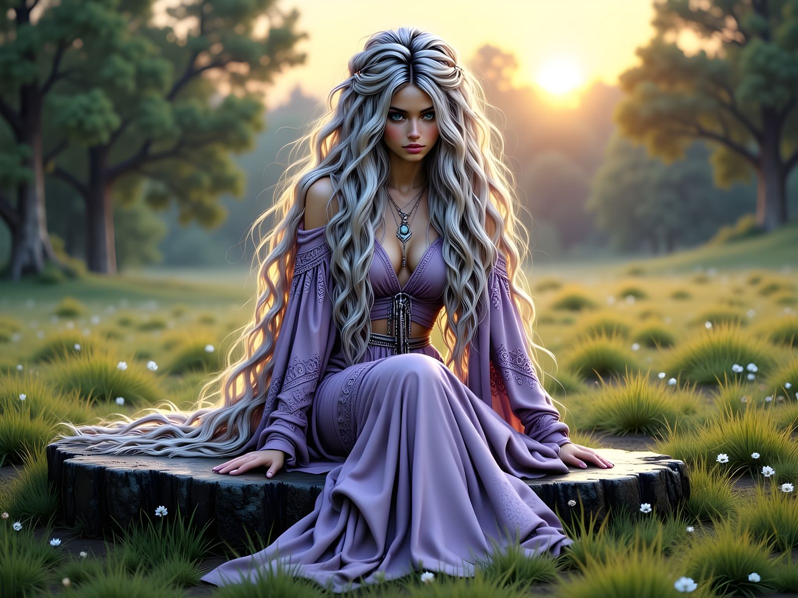 Norse Goddess in Ethereal Serenity