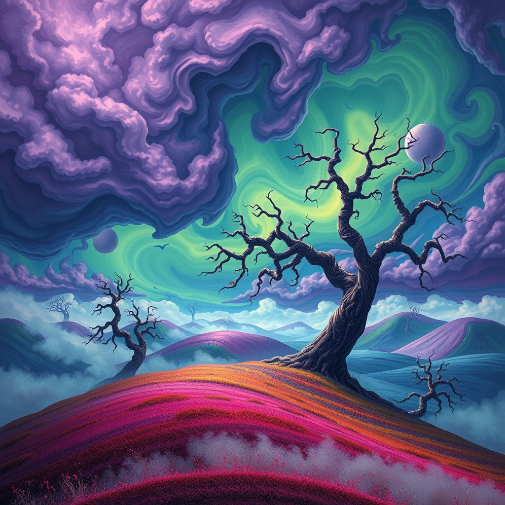 Surreal Bizarro Landscape in a Dreamlike Style
