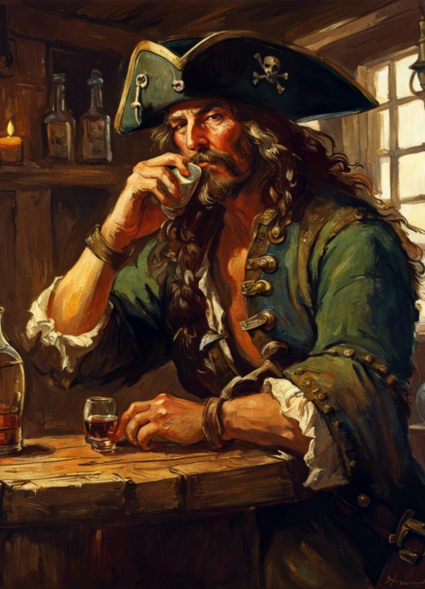 Pirate drinking rum (daily challenge)