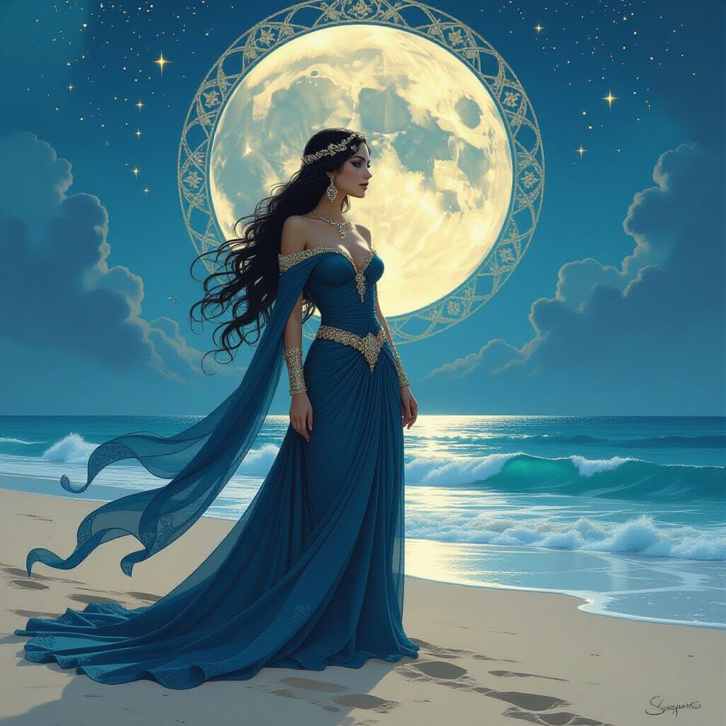 Pirate Goddess Rising: Art Nouveau Fantasy