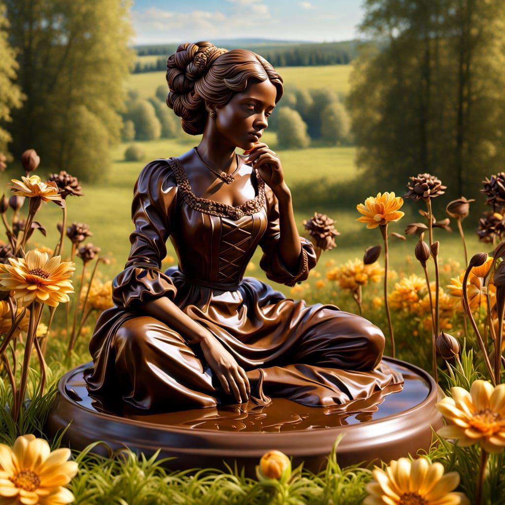 woman made of chocolate