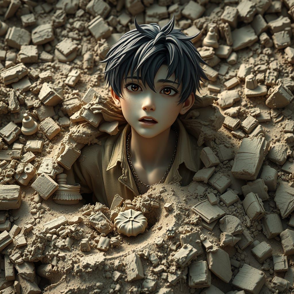 Overwhelmed by Clay: 3D Anime Art Inspired by Genshin Impact