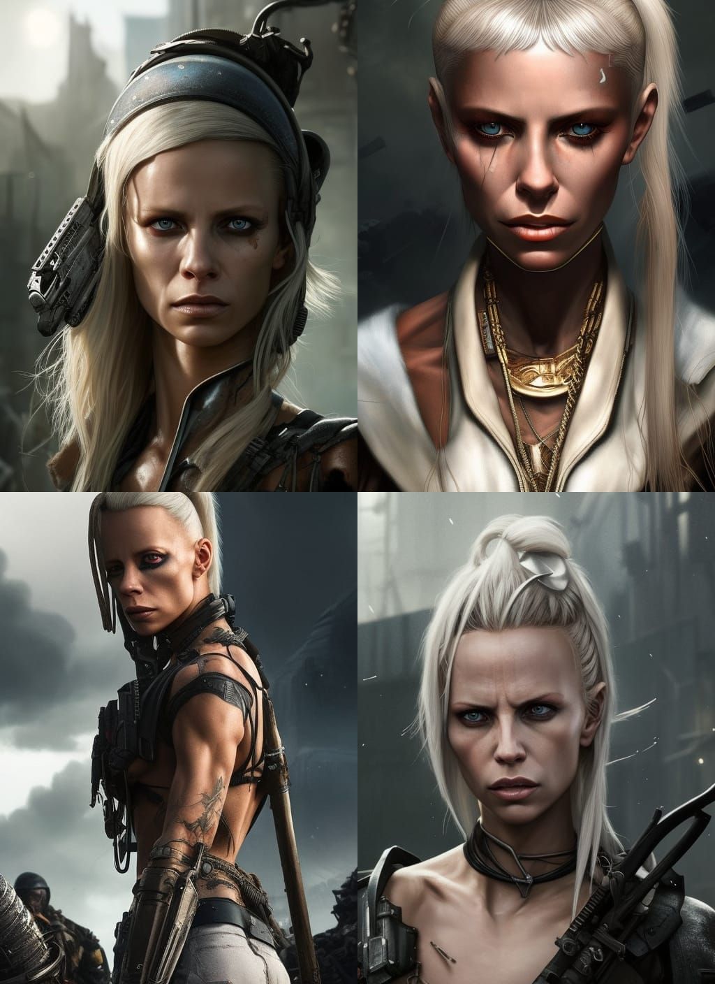 Dystopian Wasteland Portrait in Gritty Digital Art Style