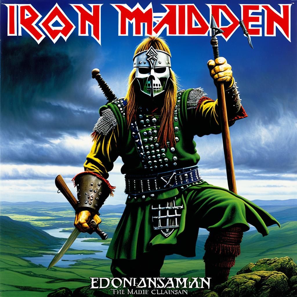 Albumcover the clansman from iron maiden(eddie as scottish c...