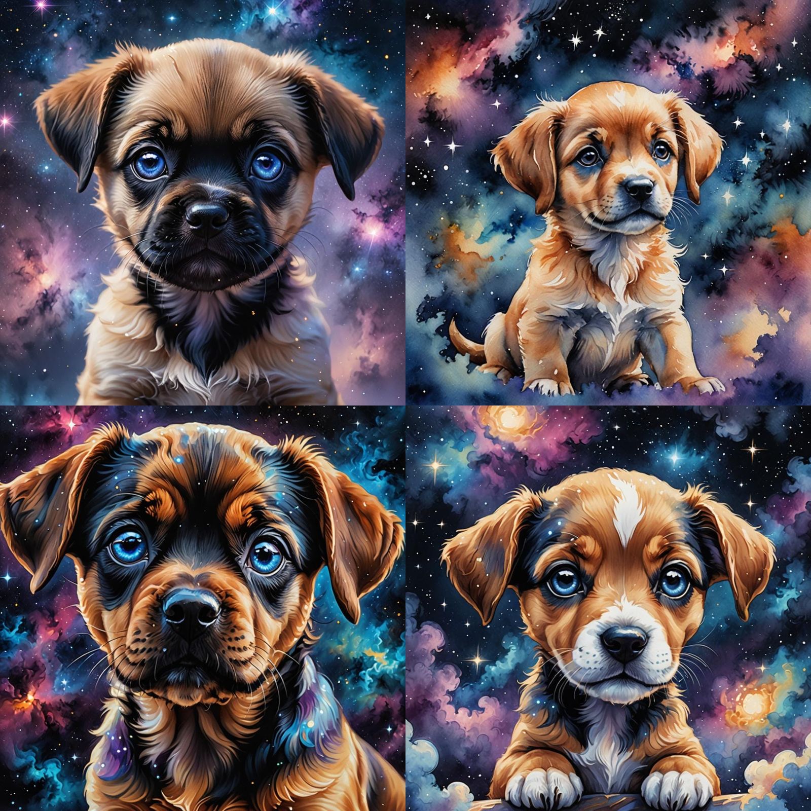 Nebula-Eyed Puppy Portrait