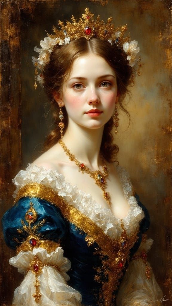 Ukrainian Woman Portrait in Impressionistic Style