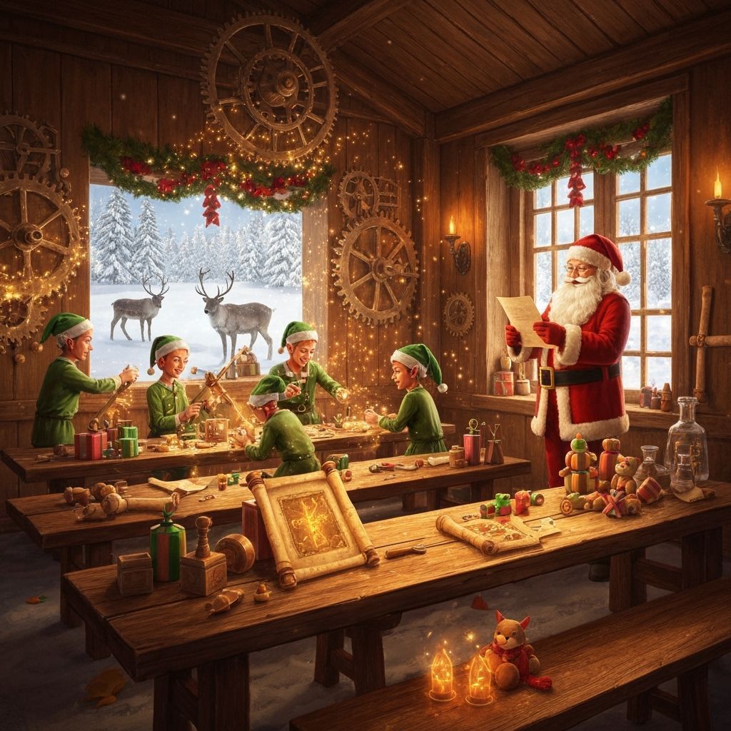 Santa's Magical Lapland Workshop with Elves Crafting Toys