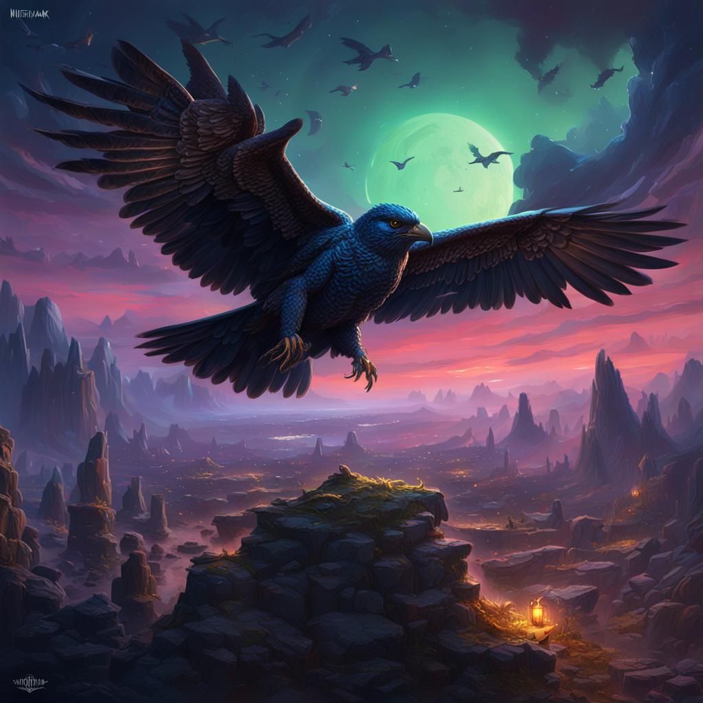 Nighthawks Inspired Digital Matte Painting