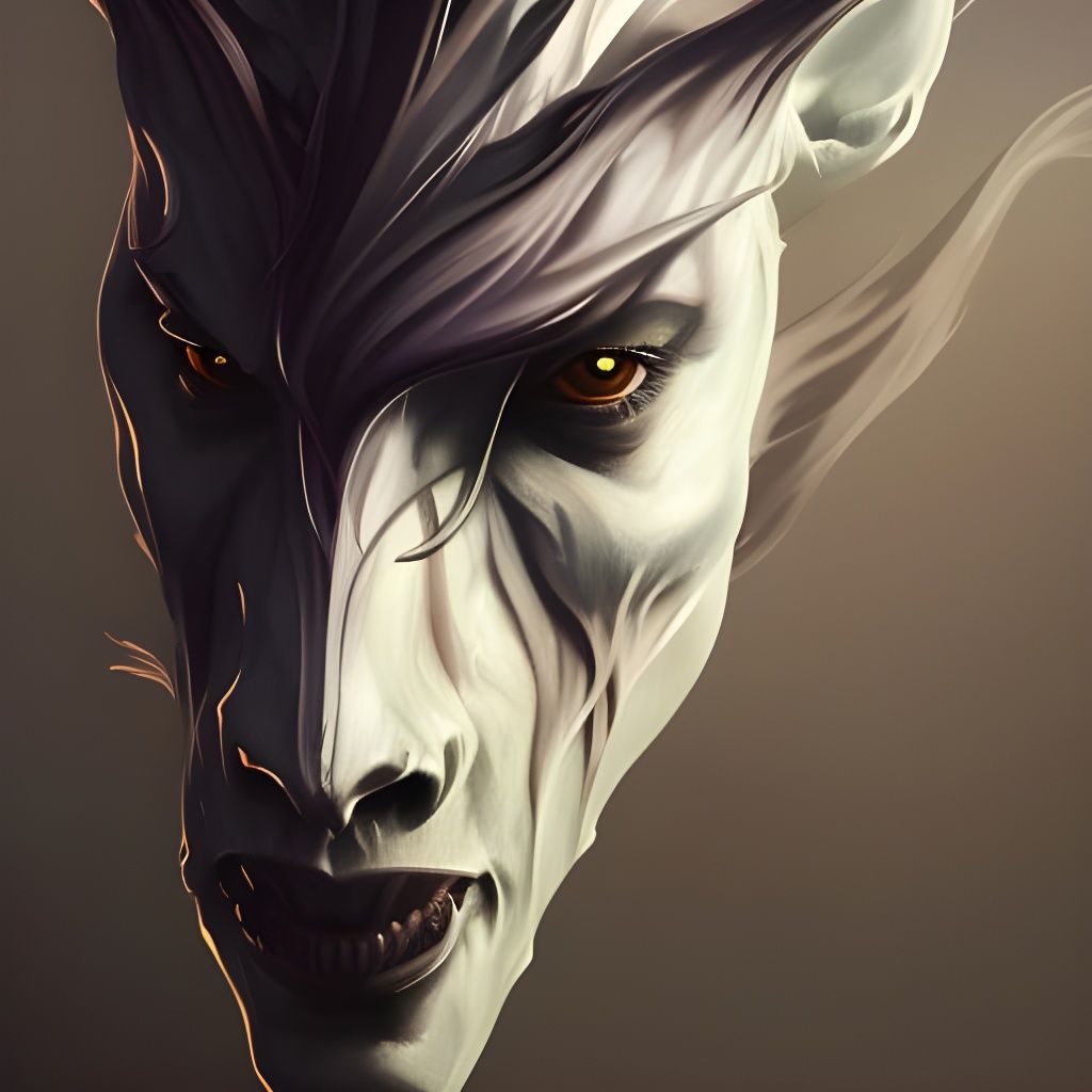 Eldritch Demonic Horse Portrait in Hyperdetailed Style