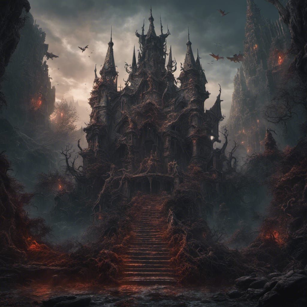 Fantastical Horror King in Detailed Matte Painting