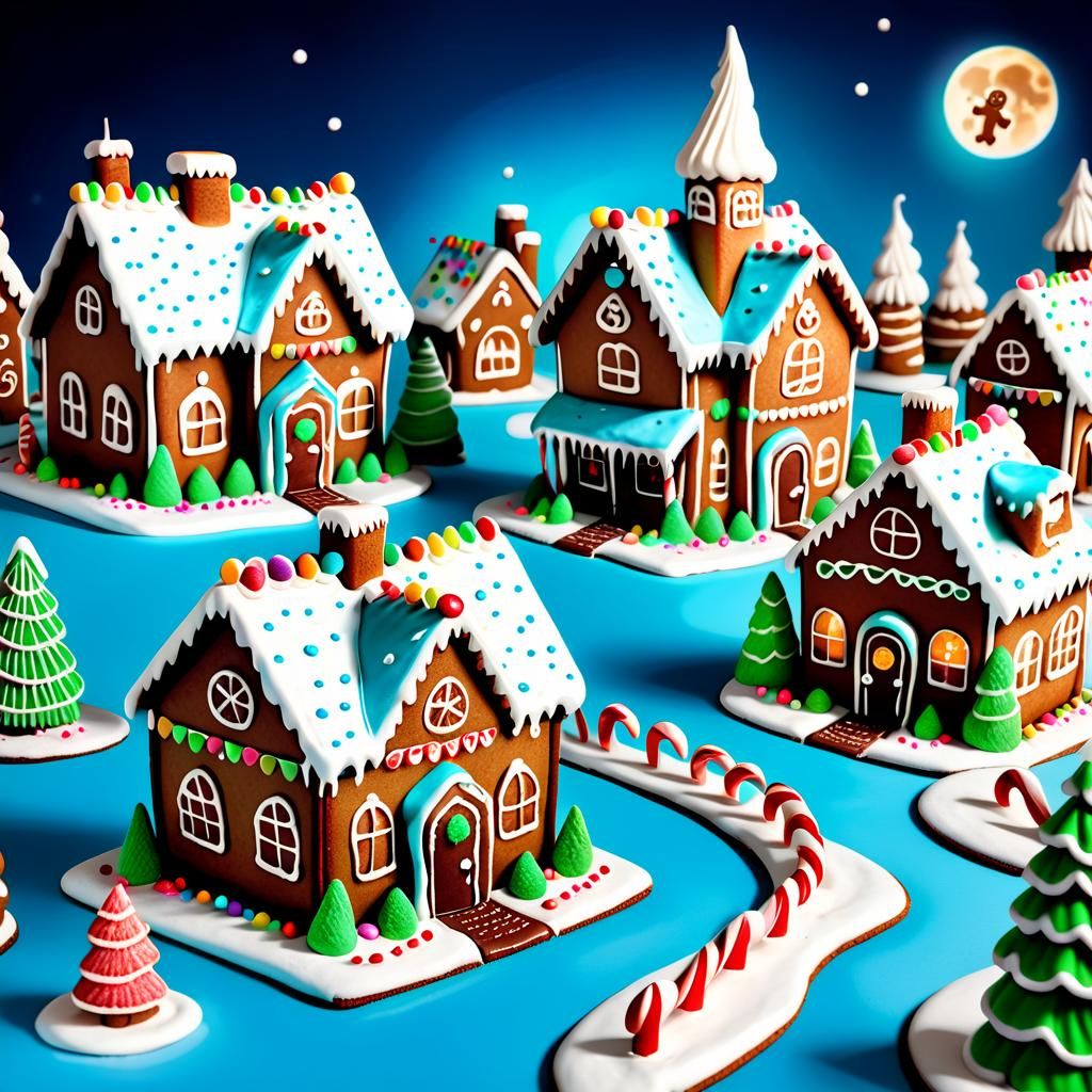 Epic Gingerbread World with Candy Cities