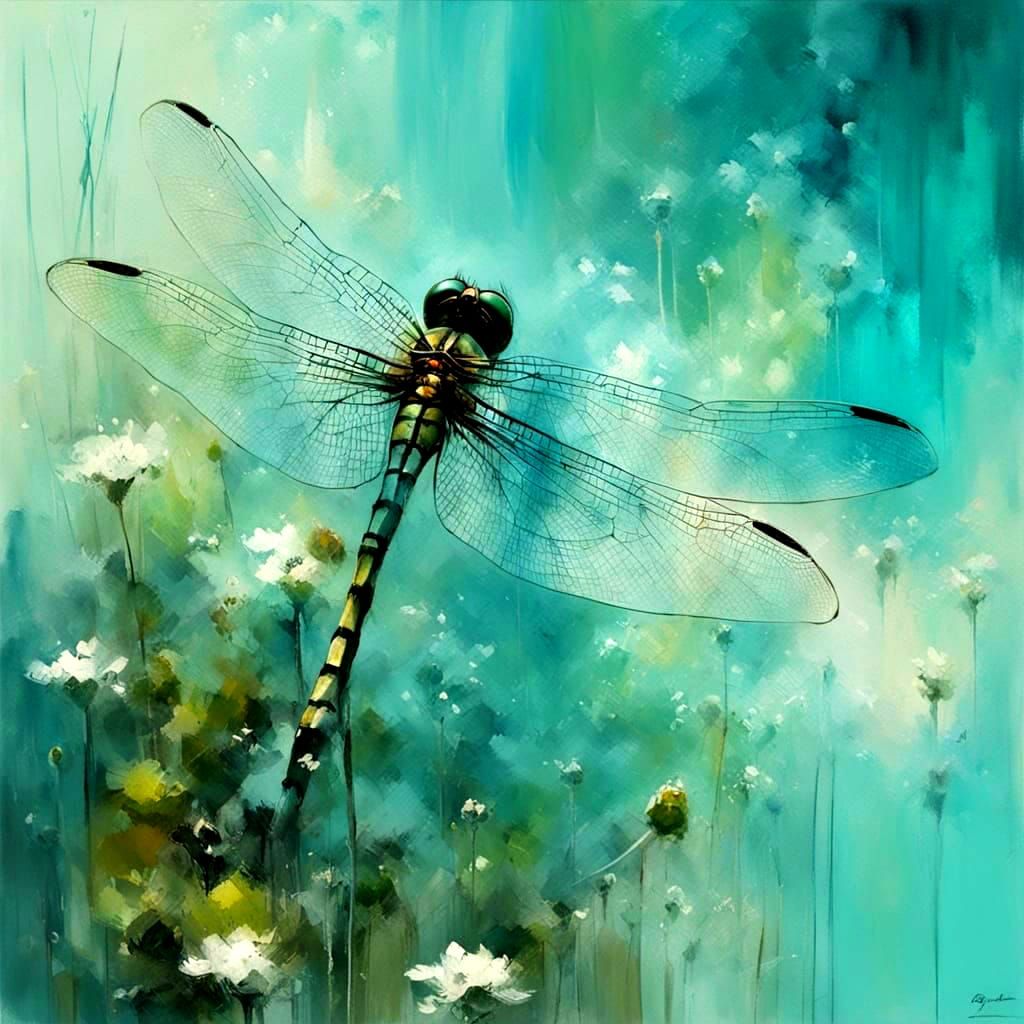 Dragonfly in Flight