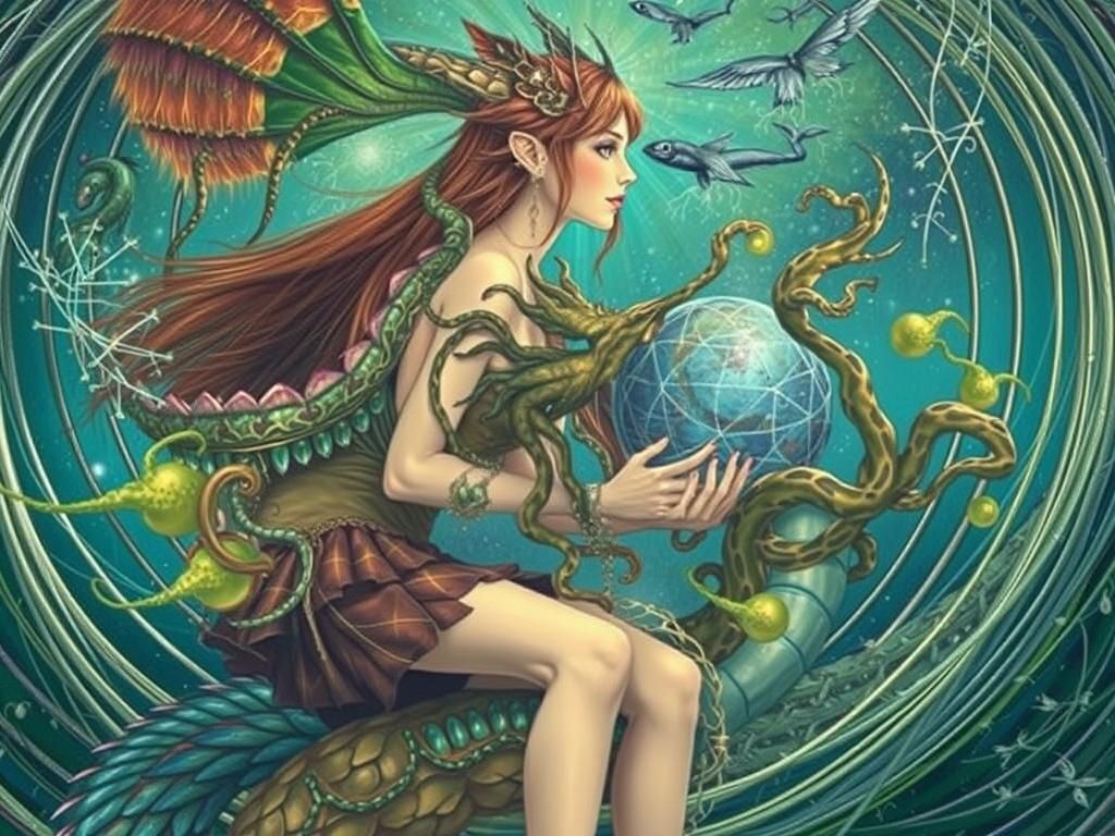 Dragon-Woman Transhumanism in Mycelium Network